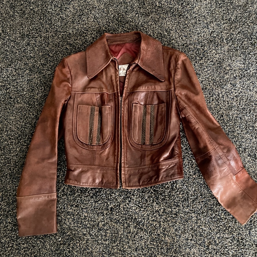 Vintage 70’s NETO Diana Carey Design Brown Leather Women’s Jacket